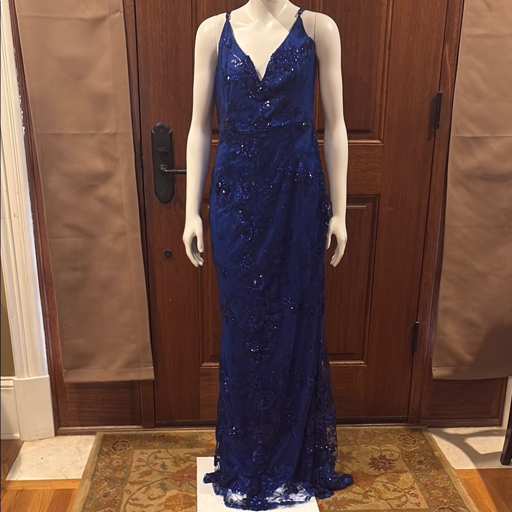 Lulu's Royal Blue Sequin Maxi Dress